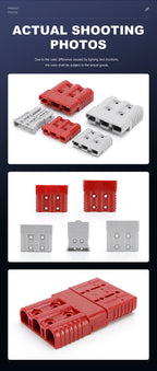 2pcs 50A 75A 175A 3P Battery Power Connector Kit Quick Disconnect Plug 600V Car Forklift Battery Charging Electrical Connectors