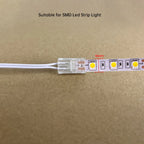 1/3/5Pcs 2m Dupont Extension Wire 2Pin 8mm 10mm Solderless Crystal Connector for Cabinet Wardrobe 2835 SMD 12V/24V LED Strip