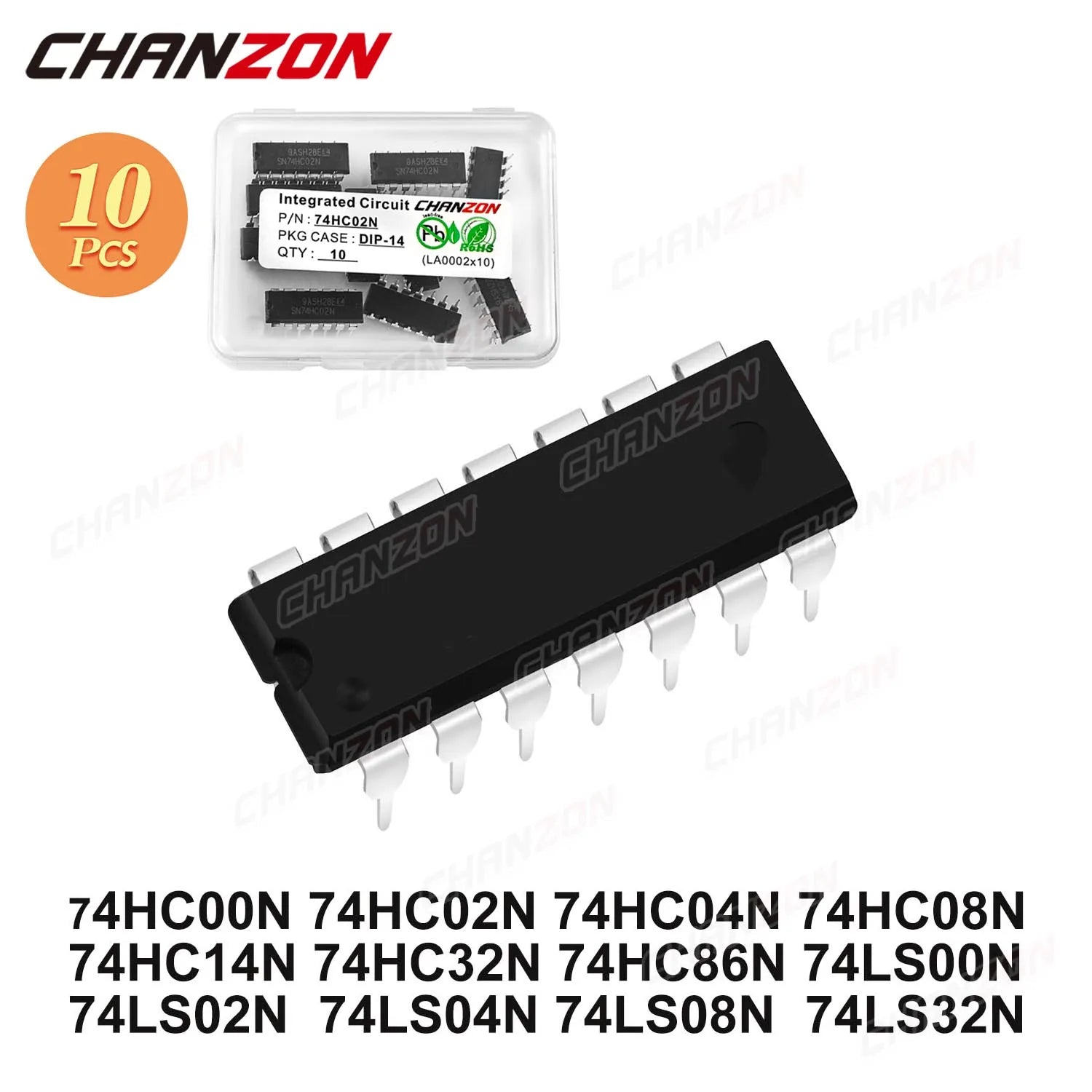 10PCS 74HC00N 74HC02N 74HC04N 74HC08N 74HC14N 74HC32N 74HC86N 74LS00N 74LS02N 74LS04N 74LS08N 74LS32N DIP DIP14 IC New Original