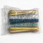 2600pcs Assorted Metal Film Resistors 130 Values 1/4W 0.25W 1% Fixed Resistor Kit for Electronics DIY Projects