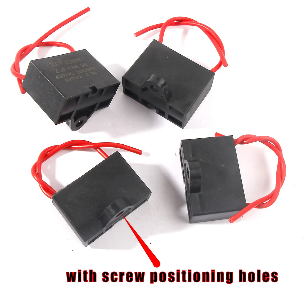 5pcs CBB61 Capacitor 450vac Fan Motor Run Starting Capacitors 0.5uf 1uf 1.5uf 3uf 4uf 8uf