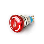 16/19/22mm Metal Emergency Stop Button Switch Stainless Steel Anti-slip Waterproof Rotation Socket 12/220V Stop Momentary