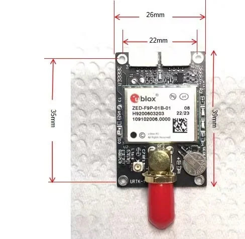 ZED-F9P-01B/02B RTK differential high-precision centimeter-level GNSS development board, Beidou drone surveying