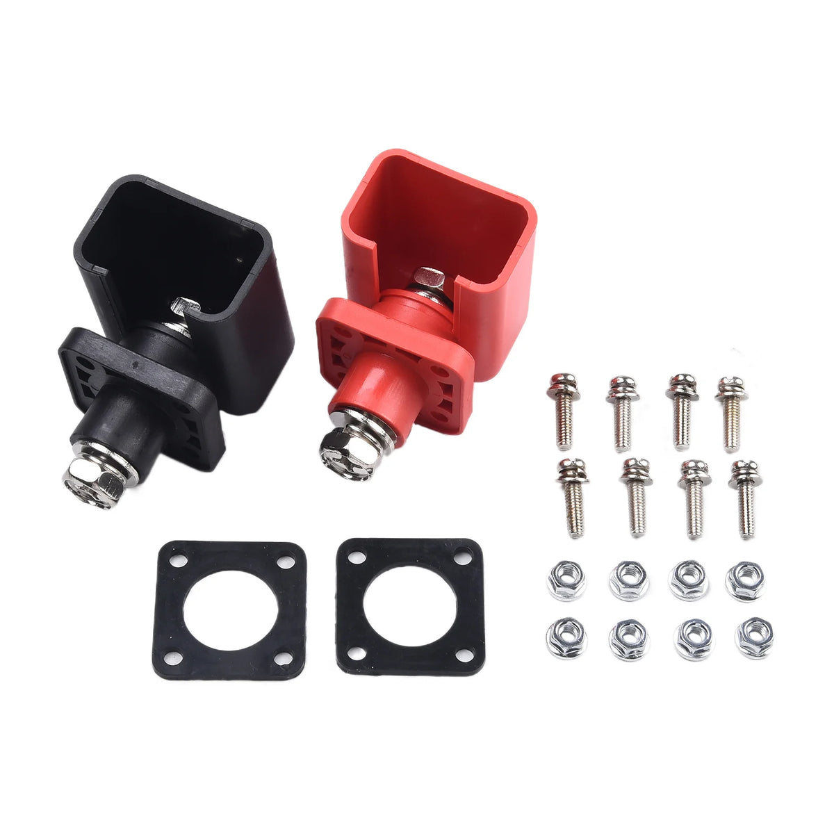 2pcs 200A Through Wall Type Lithium Battery Energy Storage Terminal High-Current Lithium Battery Copper Terminal Connectors