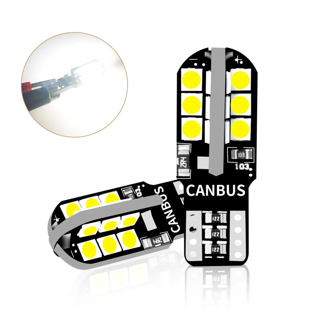 Car Signal Bulbs W5W WY5W 192 194 168 3030 24SMD LED T10 Super Bright 600LM Colors Options for Car Turn Signal Brake Stop Lights