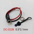5.5*2.5/5.5*2.1mm Electric Lithium Battery Bicycle Connection Charging Port DC Power Supply Female Head With Cable Wired Socket