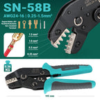 SIBO SN-68B SN-58B Ratcheting Crimping Tool for Dupont JST MOLEX Open Barrel,Dupont Molex JST TE Terminals & EPS PCIE SATA Pins