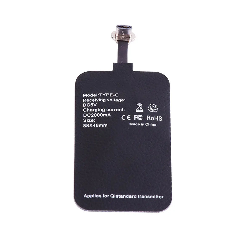 Wireless Charging Receiver Type-C 2A Quick Wireless Charging Patch Compatible Fast Charger for Table Furniture