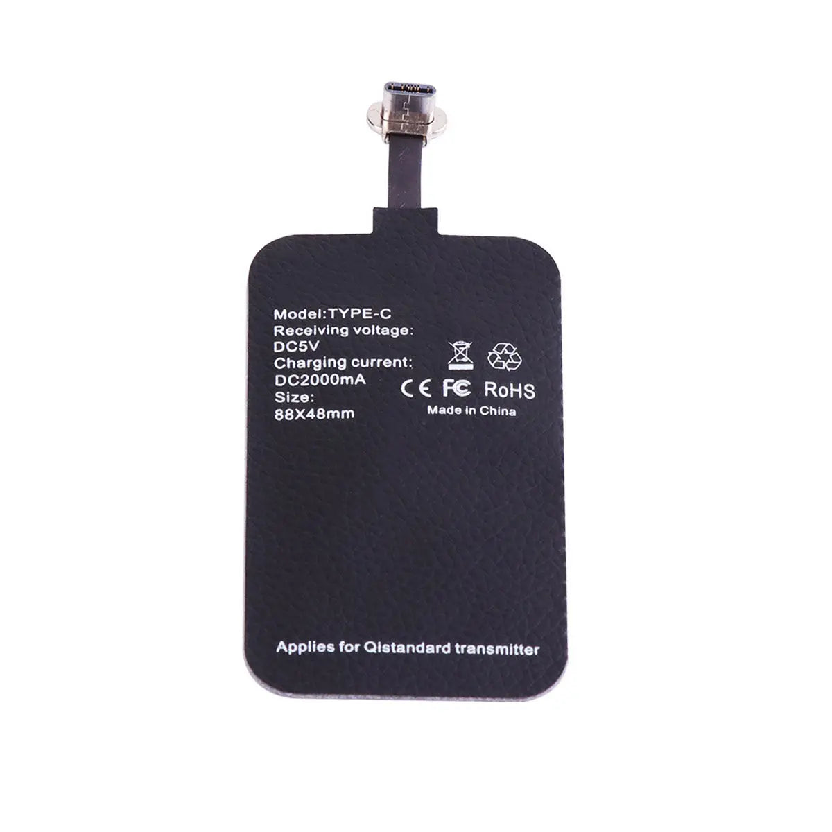 Wireless Charging Receiver Type-C 2A Quick Wireless Charging Patch Compatible Fast Charger for Table Furniture