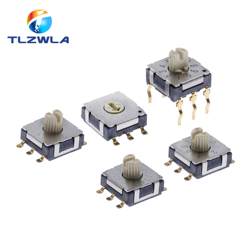 Rotary Code Switch SMD Band Switch RST-10RM-PT Digital Dip Switch 10 position 0-9 coding RST-16RM-G3