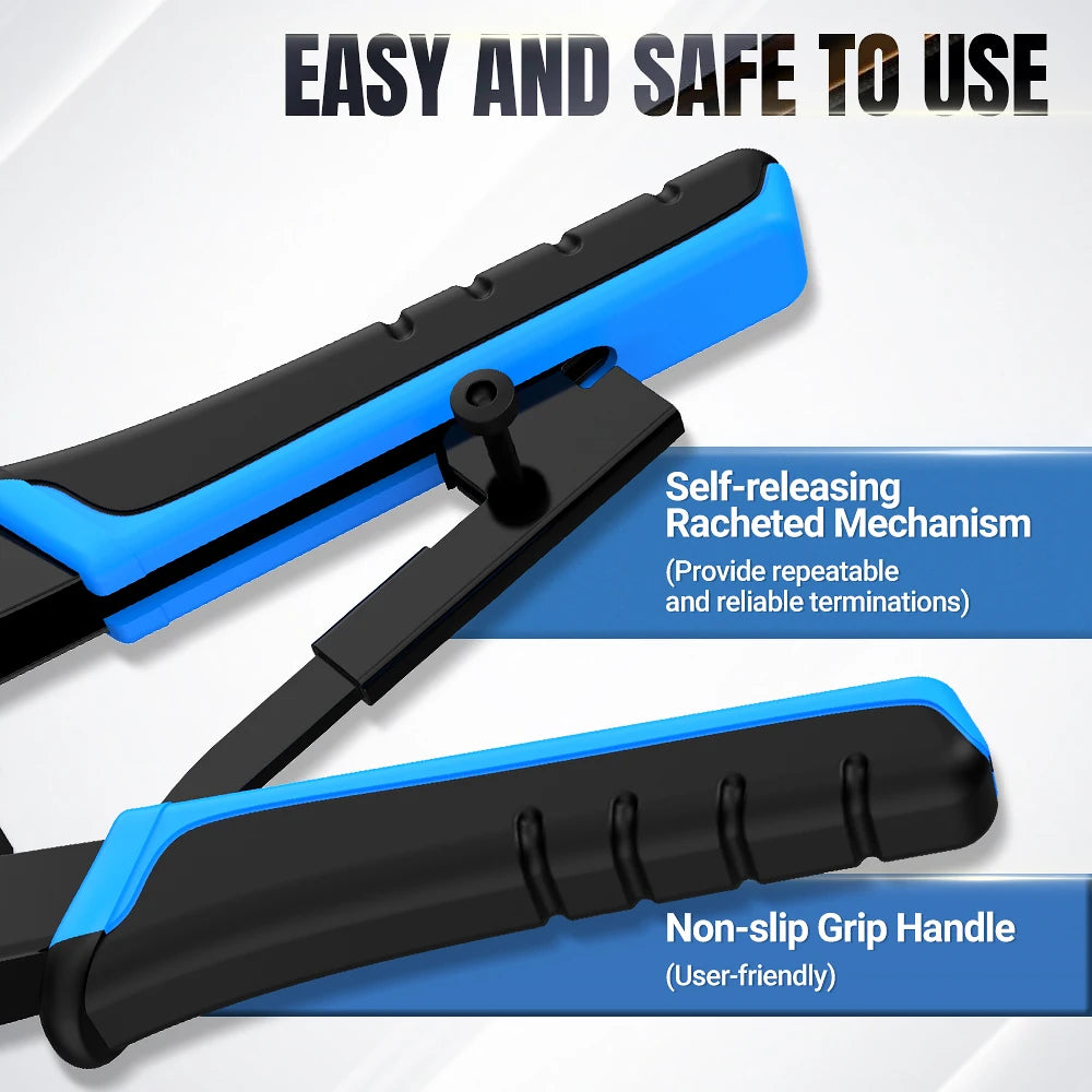 AMPCOM rj45 crimper RJ11 RJ45 Crimping Tool Ethernet Network LAN Cable Crimper Cutter Stripper Plier for 6P 8P RJ-11/RJ-12 RJ-45