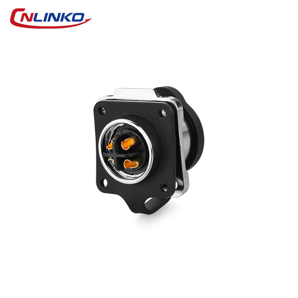 CNLINKO LP20 Waterproof Soldering Electrical Connector Male Plug Female Panel Socket Set for LED/Marine/Outdoor/Industrial Use
