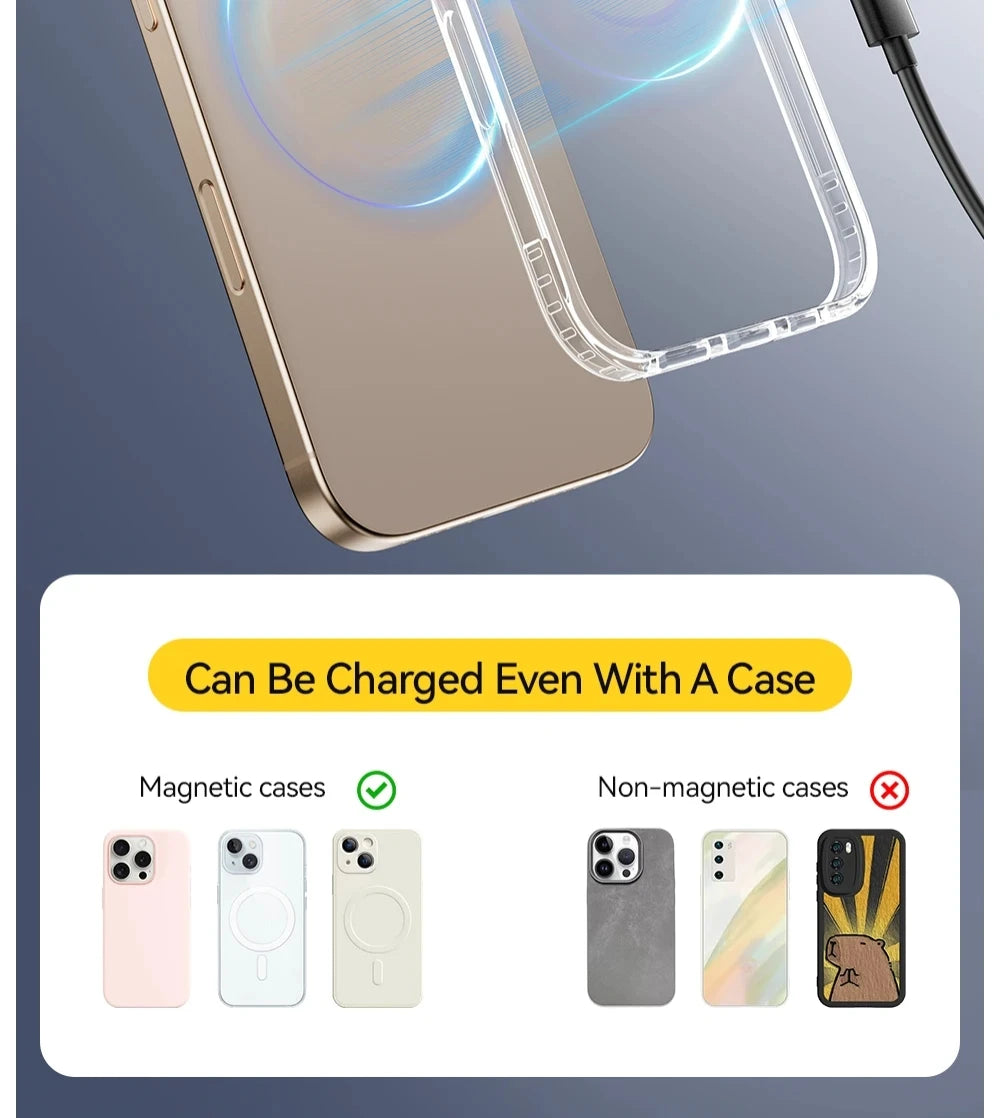 Essager 15W Magnetic Wireless Charger Stand 2-in-1 Charging Stand For iPhone 15 16 14 13Pro Max AirPods For MagSafe Fast Charger