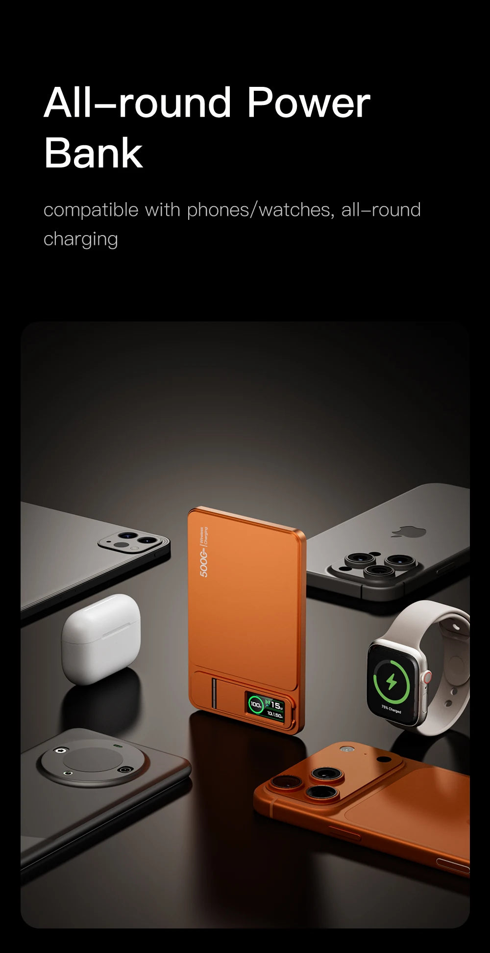 CCC Alloy Original Power Bank For MagSafe Magnetic Wireless 20W Fast Charger Portable External Battery For iPhone 17 16 IWatch10