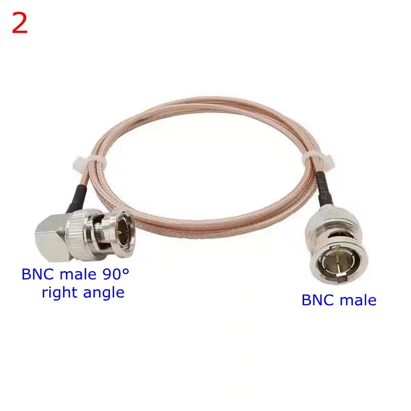 75Ohm RG179 Cable BNC To BNC Female Male Right Angle Connector Adapter for Video Pigtail Jumper Extension RG179 Low Loss 75 Ohm