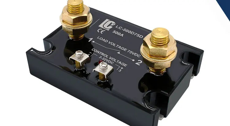LCTC DC Control DC Solid State Relay 500A 1000A With Radiator SSR Heat Sink High Power Controller 3-32VDC LC-500D75D