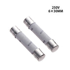 10PCS 0.1A 0.25A 6X30MM 5X20MM Fast Blow Ceramic Fuse 5*20mm 250V 2A 2.5A 3A 3.15A 0.1A-25A Slow Break The Fuse Tube 0.5A 6*30mm