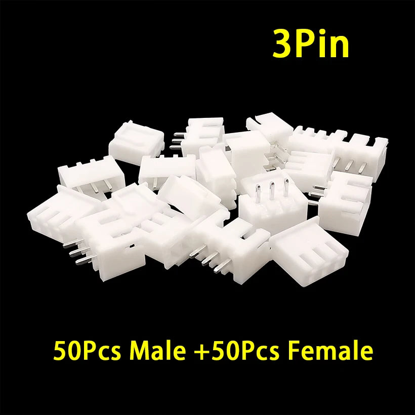 100Pcs/Lot XH2.54 Connector JST 2/3/4/5Pin Female Housing Plastic Shell Plug XH Male/Female Pin Header Dupont Wire Connector