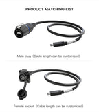 CNLINKO LP16 Waterproof Type-C Connector 5A Female Socket Jacks 10 Gbps Panel Mount Receptacles for Fast Charging Data Transfer