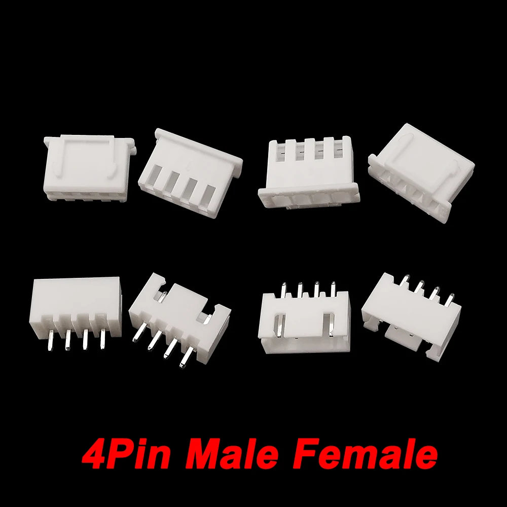 100Pairs(200Pcs) JST XH 2.54mm 2/3/4/5/6/7/8/9/10 Pin Male Plug + Female Socket Housing JST Wire Connectors Adaptor XH 2.54 2p