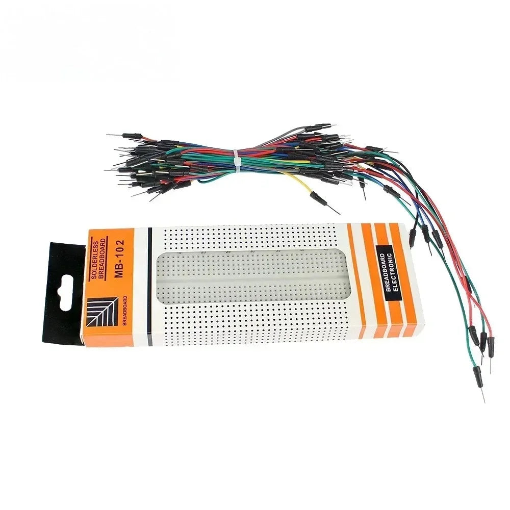 MB-102 Breadboard 400 830 Points Solderless PCB Bread Board Jumper Wire Cable Prototype Board DIY for Arduino Kit