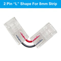 2/3/4/5/6Pin LED Light Strip Corner Connector Transparent Solderless Buckle Board To Board L-Shaped Solderless For RGB RGBW Tape