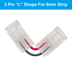 2/3/4/5/6Pin LED Light Strip Corner Connector Transparent Solderless Buckle Board To Board L-Shaped Solderless For RGB RGBW Tape