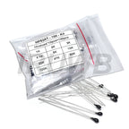 100pcs NTC-MF52AT 1K 2K 3K 4.7K 5K 10K 20K 47K 50K 100K +-5% 3950B 10value*10pcs NTC Thermistor Resistor Kit