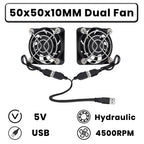 GDSTIME Dual 40mm 50mm 60mm 80mm 92mm 120mm 140mm DC 5V Powered USB Fans with 2 in 1 USB Cable for AV Receiver DVR Cooling