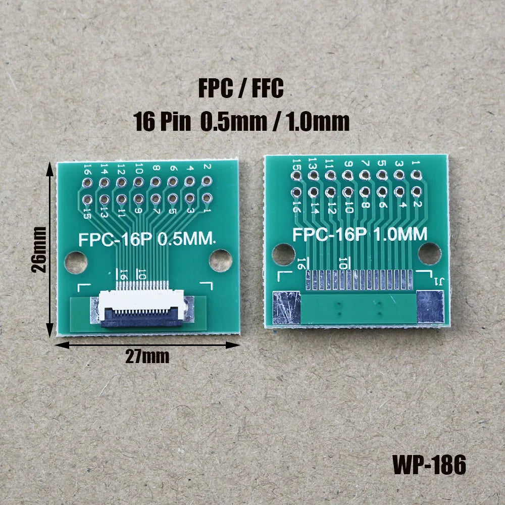 1pcs FPC/FFC Welding 0.5 Seat Connection 0.5mm Pitch Connector SMT To 2.54mm Flexible Cable Adapter Board 6 8 10 20 50 60 80 Pin