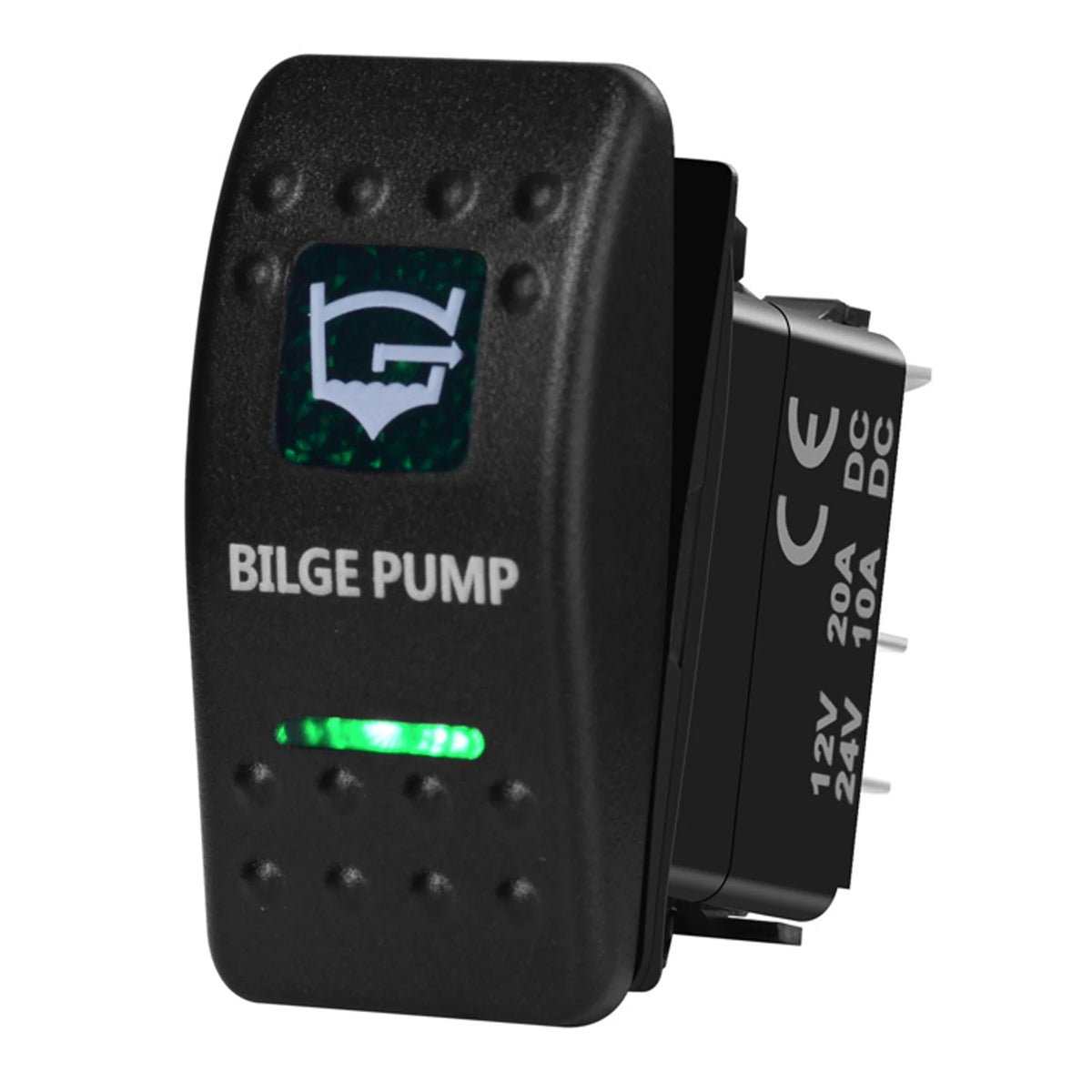 12V/24V Marine Rocker Switch Green LED SPST ON-OFF & DPDT ON-OFF-ON Momentary Toggle for 4x4 Off-Road RZR ATV ARB Carling Style