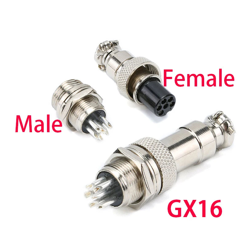 GX12 GX16 Aviation Connector 2 3 4 5 6 7 8 9 10 Pin Connector Male Female Butting Wire Cable Circular Aviation Socket Plug