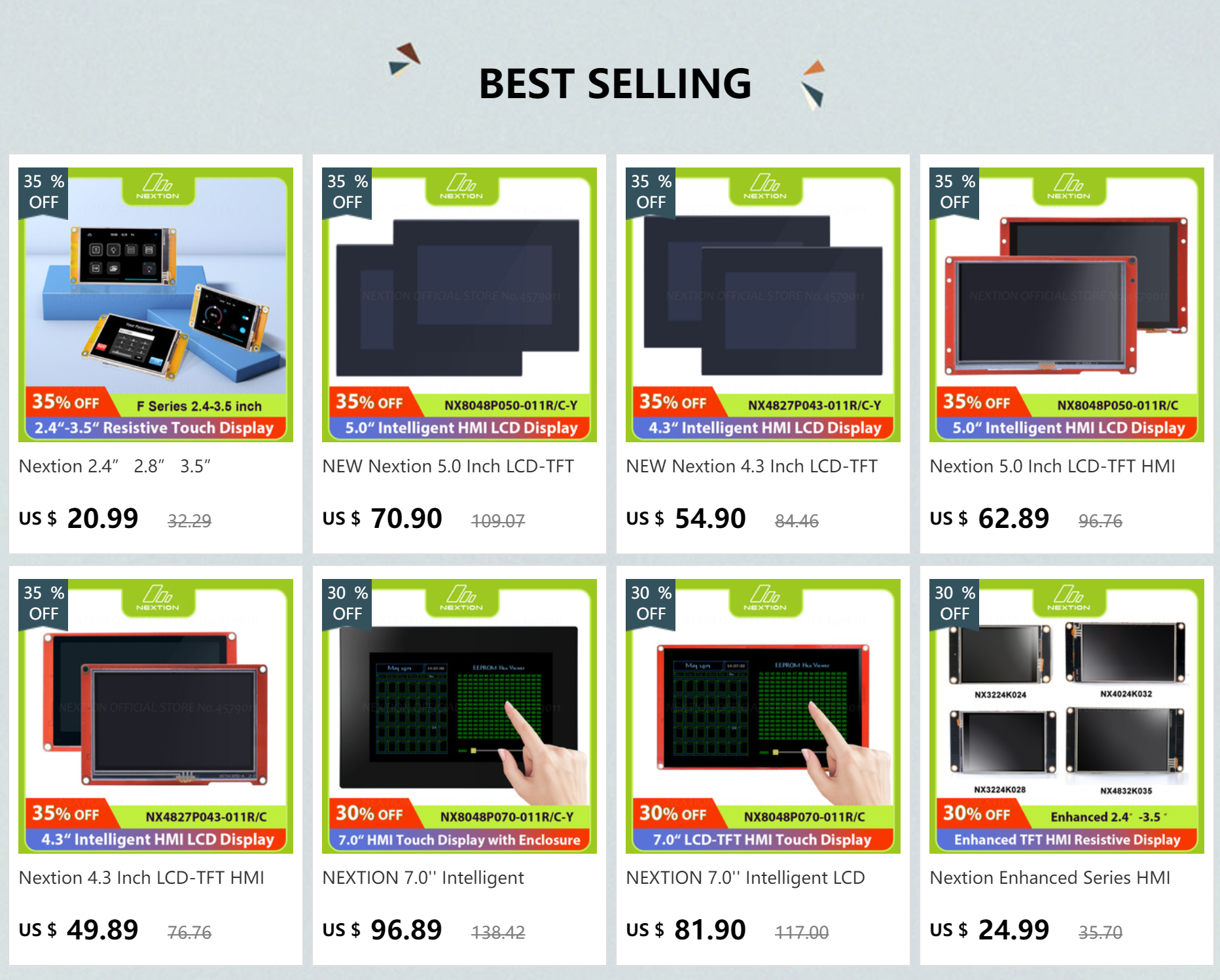 Nextion 5.0 Inch LCD-TFT HMI Display Module Intelligent Series RGB 65K Color Capacitive/Resistive Touch Panel Without  Enclosure