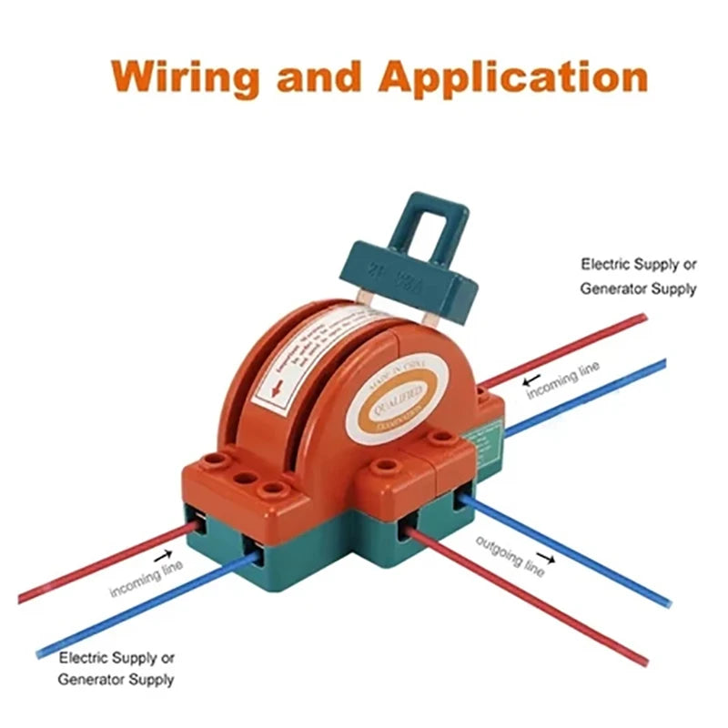 Hot Sale  2 Pole Double Throw Knife Disconnect Switch 32A 63A 100A DPDT Cutter Safety Disconnect Switch Power Disconnect Switch