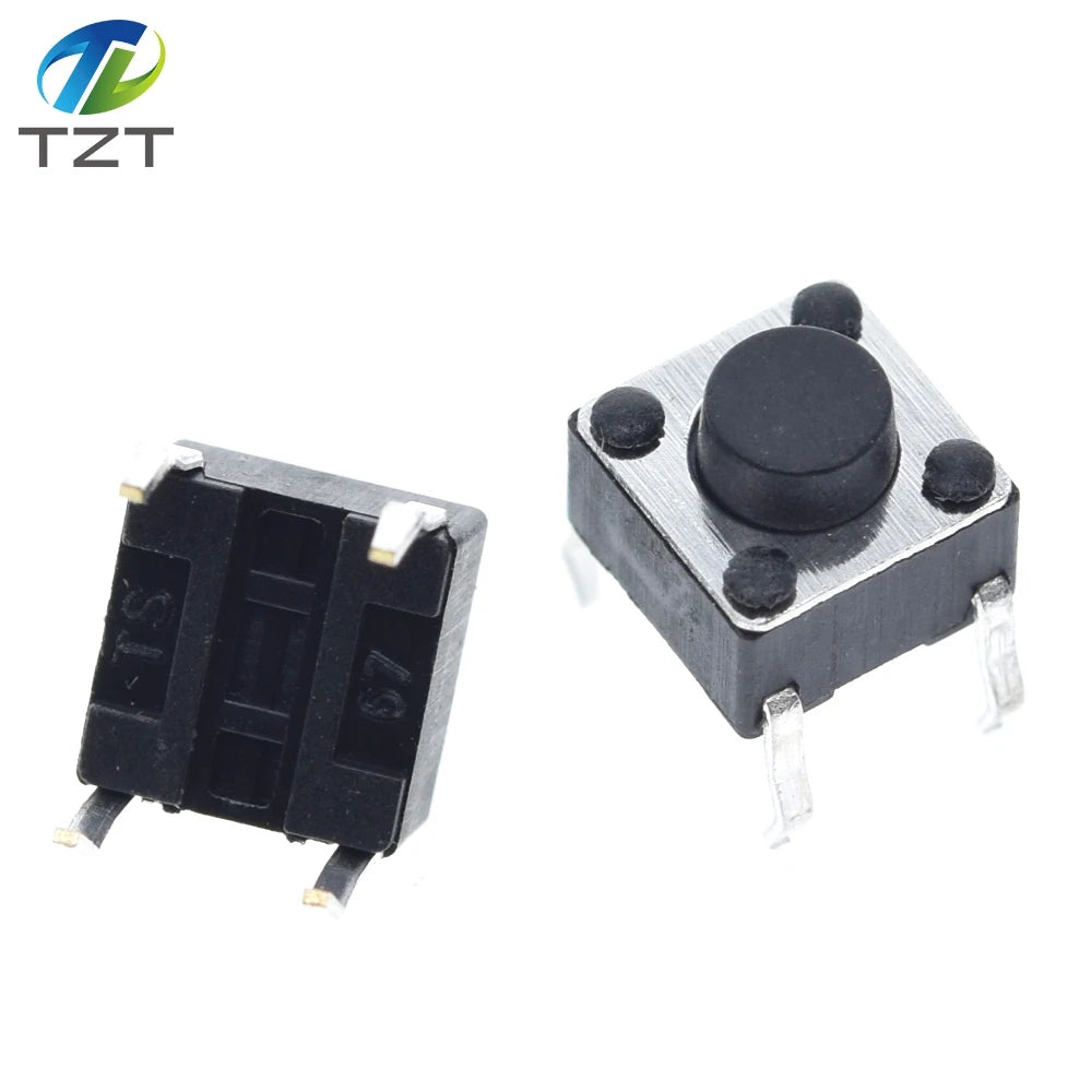 50PCS Tactile Push Button Switch for Arduino 6x6x5mm 6*6*5mm 4PIN