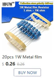 150PCS 300PCS 1/4W 1/2W 1W 2W 3W Resistance 1% Metal Film Resistor Assortment Kit Set 30Kinds Each 5/10PCS 1~750 1K~820K Ohm