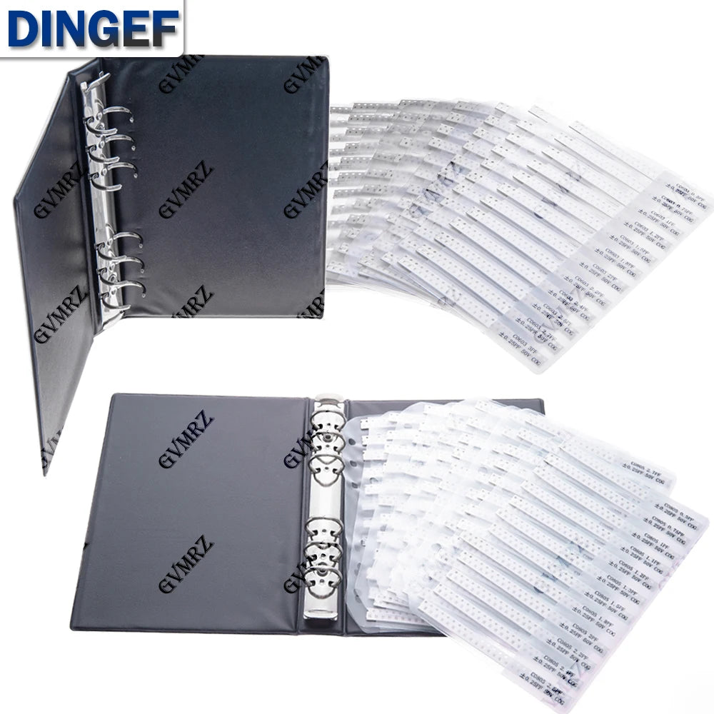 2500/4000/2250/4500PCS Capacitors Kit SMD Capacitor Sample Book 0201 0402 0603 0805 1206 Assortment Pack DIY