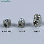 10/50Pcs PCB Screw Terminals Through Hole High Current 30A Copper Square Solder Board Drive Power Wire Terminal Connector