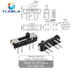10PCS Slide Switch Micro-power Toggle Switch Single and Double-row Direct-inserted Horizontal Sliding Second Gear Third Gear