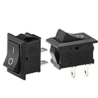 5/20/100PCS KCD1-101 6A 250V 10A 125V Rocker Switch 2 Pin Car Boat Switch ON/OFF Rocker Toggle Switch Black 15X21mm