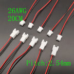 5/10Pairs Mini Micro JST 1.25mm / PH 2.0mm / XH 2.54mm Pitch 2 Pin Male Female Plug Connector With Wire Cables