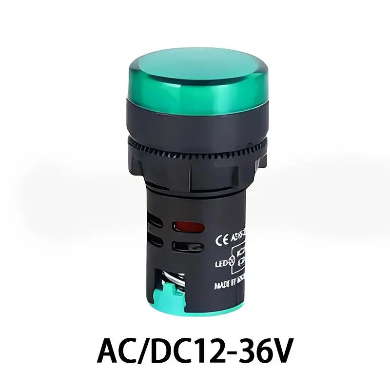 Indicator Signal Lamp Light AD16-22DS 22mm Panel Mount DC 12V 24V 110V 220V 380V Red Green Yellow Blue White LED Bulbs 20mA