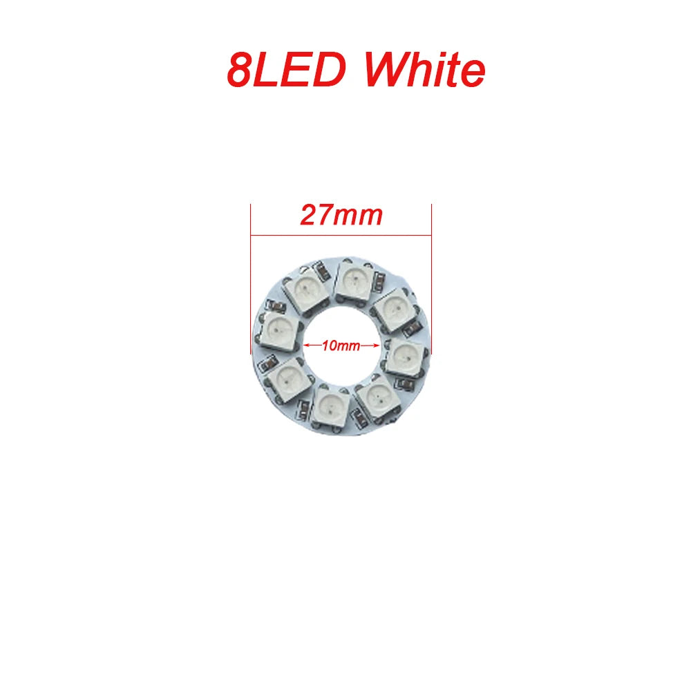 WS2812B Addressable LED Pixel Ring 8 to 241Leds WS2812 5050 RGB LED Diode Ring Color IC Built-in LED