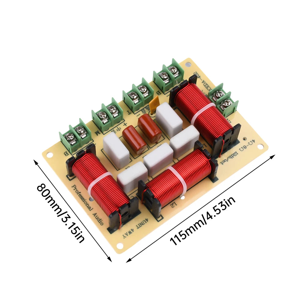 1PCS/2PCS 4 Way Speaker Bass Frequency Divider Home Theater Hifi Stereo Circuit Stereo Audio Crossover Filters