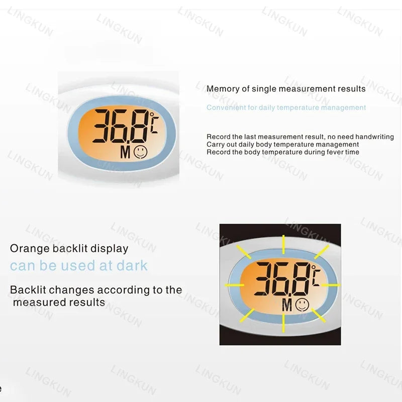 Professional Animal Digital Thermometer with Soft Probe Blue Digital Pet Dog Cat Veterinary Thermometer Waterproof Equipment