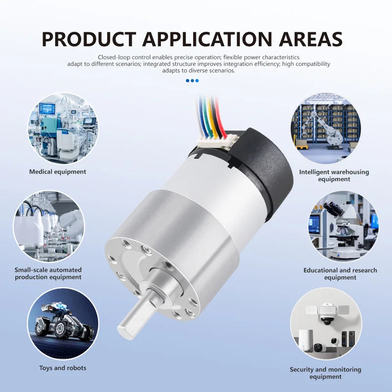 JGB37-520 Hall Encoder DC Geared Motor, 6V/12V, Reversible, High Torque 21KG.CM, All-metal Geared DC Motor With Hall Encoder.