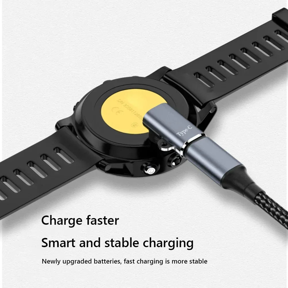 Type C/Micro/ios USB Charger Adapter For Garmin Fenix 7/6/5 Instinct 2S Venu 2 Plus EPIX forerunner 745 Watch Charging Converter