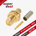 1PC RP SMA Male Plug Female Jack Right Angle Connector Solcering Crimp Adapter RG58 3DFB/LMR200 SYV 50-3 RF Coaxial Connectors