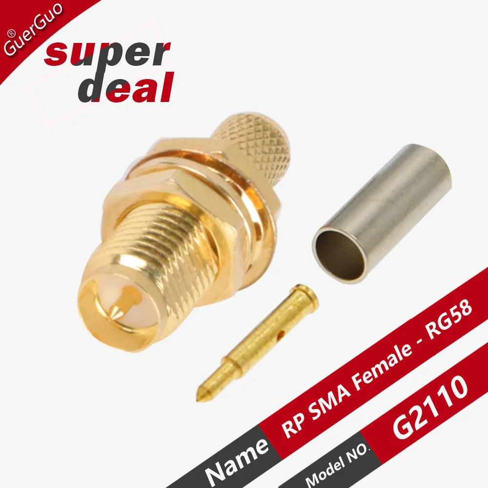 1PC RP SMA Male Plug Female Jack Right Angle Connector Solcering Crimp Adapter RG58 3DFB/LMR200 SYV 50-3 RF Coaxial Connectors