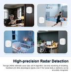 Smart Life Zigbee 24G MmWave Radar Motion Sensor Human Presence Detector Battery Powered Breathing Monitor for Home Automation